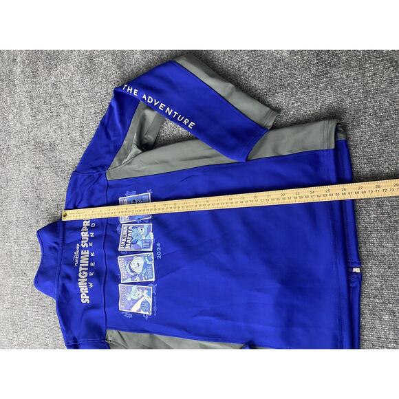 2024 runDisney Springtime Surprise‎ Track Jacket Medium Adult Stitch Tinkerbell - Picture 10 of 13